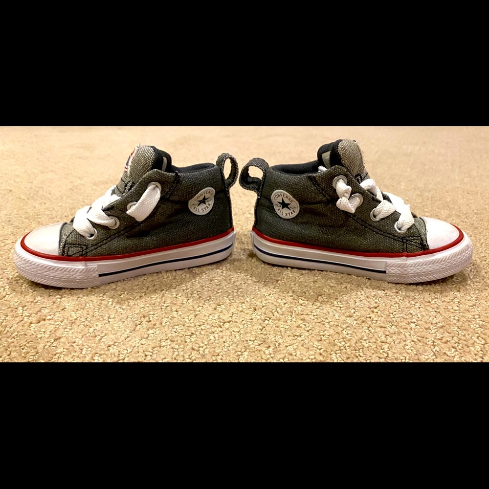 Grey High Top Converse Sneakers